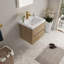 Meuble-lavabo mural avec lavabo, armoire de rangement flottante avec comptoir en résine de pierre et tiroirs à fermeture en douceur-2136401813-2136401812