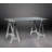 Hacienda Glass Top Metal Base Writing Desk-517420131