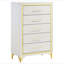 Commode blanche 5 tiroirs Chesney