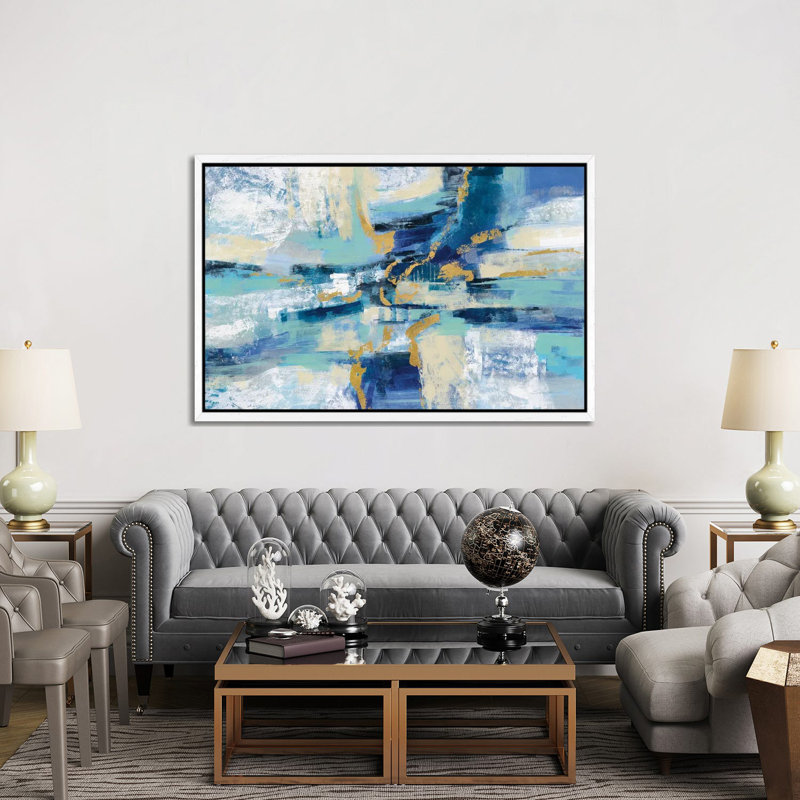 Wave Breaker, White Framed, 152.5 cm H x 101.5 cm W x 3.175 cm D