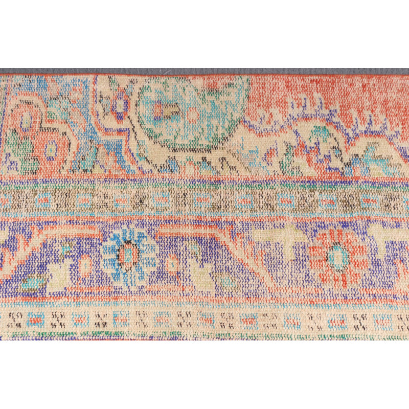 Small Vintage Turkish Rug For Entry Handmade From Anatolia With an Intricately Detailed Bohemian Design Perfect For Sprucing Up Your Entryway or Hallway
