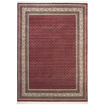 Haque Hand-Knotted Wool Red Rug