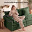 Canapé d'angle modulaire surdimensionné 4 places en chenille en forme de U avec 2 poufs, canapé double-198332144