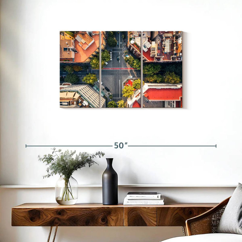 Intersection In Barcelona, 20" H x 33" W