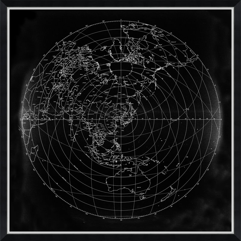 World Location Graphic Map Giclee Print