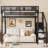 Loft Bed with Desk and Charging Station