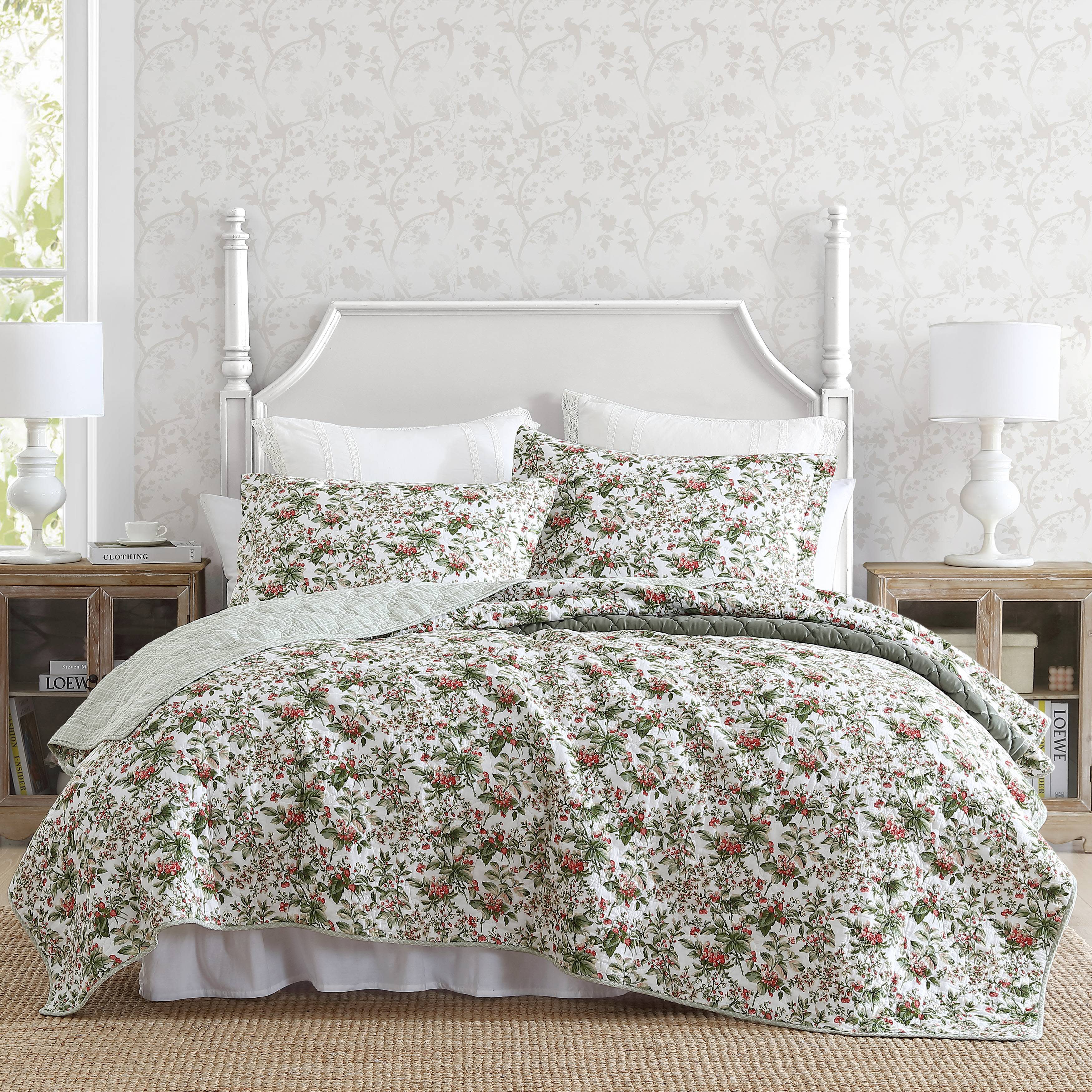 Laura Ashley Bramble Floral Cotton Quilt Set & Reviews - Wayfair Canada