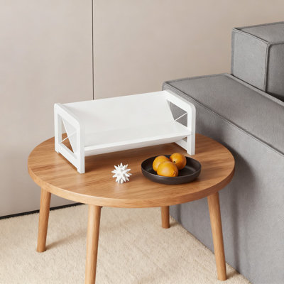 Organisateur de bureau, étagère à livres inclinable peu encombrante pour bureau et maison, fabrication robuste en bois et en métal pour livres, magazines et dossiers