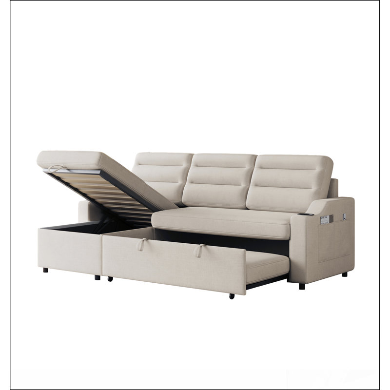 Canapé-lit convertible 83,5 po, Beige
