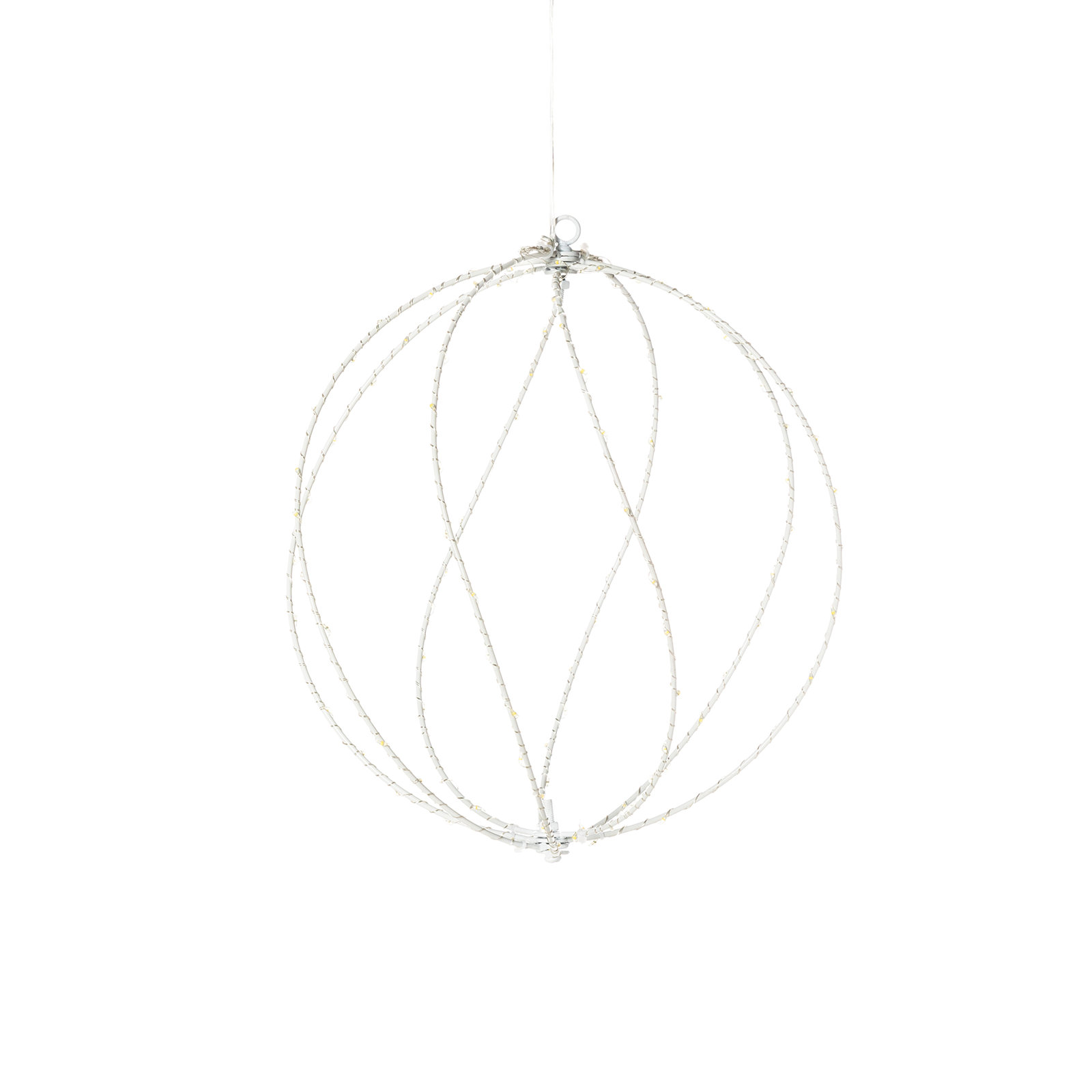 Small Twinkle Lit Sphere, 11.81", White