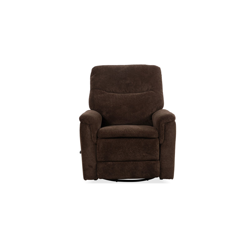Fauteuil inclinable pivotant rembourré Man Wah, Chocolat