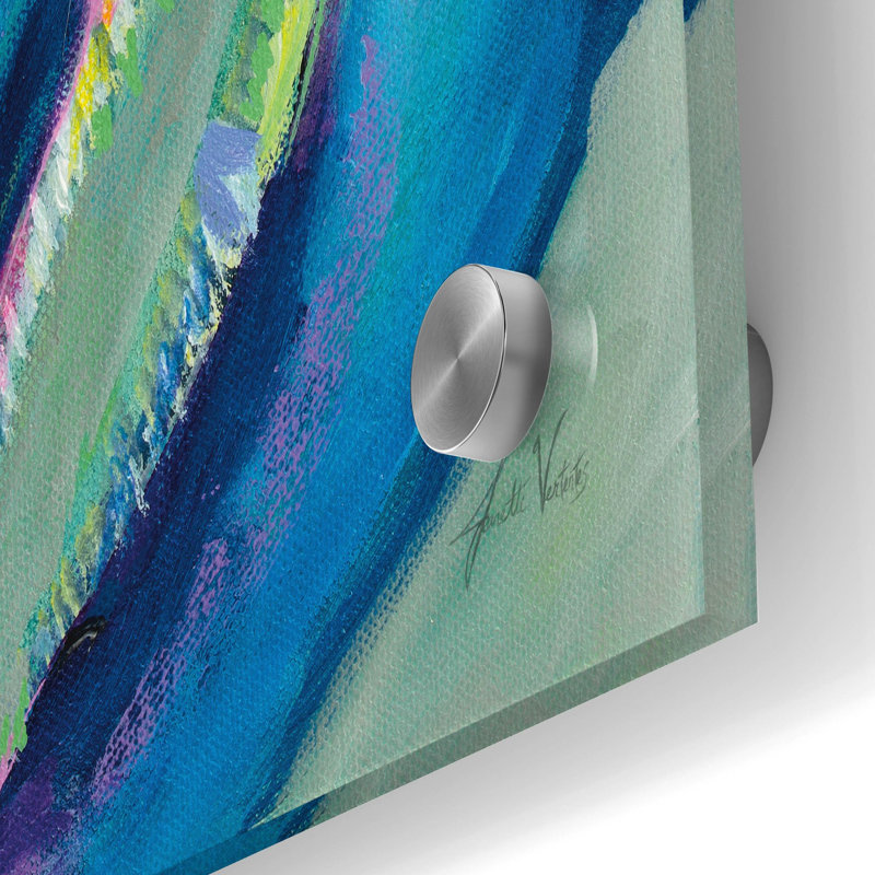 «Blue» par Jeanette Vertentes, art mural en verre acrylique, H 36 po x l 24 po x P 0,2 po