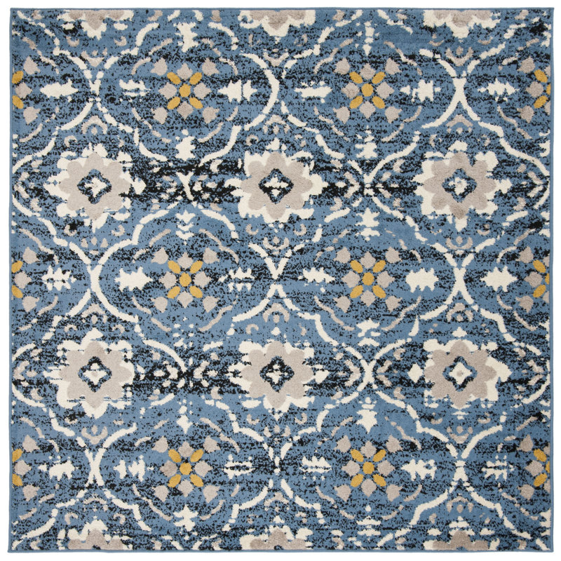 Dalrymple Performance Oriental Rug, Square 6'7"