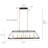 6-Light 50.4" Matte Black and Gold Linear Chandelier – Modern Mid-Century Rectangle Design