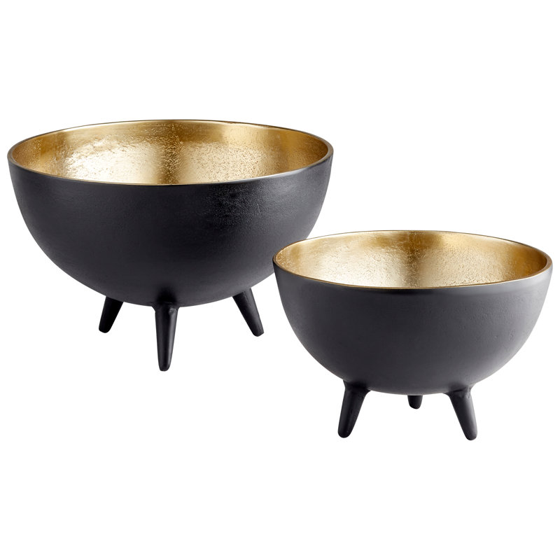 Inca Stainless Steel Decorative Bowl, 7.25" H x 11.5" W x 11.5" D