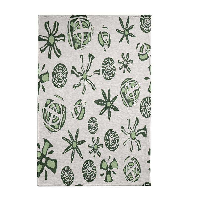 Alcesta Chenille Floral Indoor Rug, Rectangle 2' x 3'