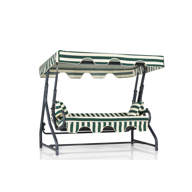 Clara 3 Person Porch Swing with Canopy, Green