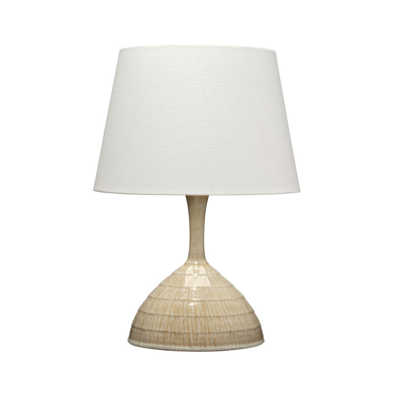 Lampe de table en céramique Trompette, beige