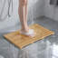  Rectangle Rayon from Bamboo Slatted Duckboard Bath Mat Waterproof Shower Floor Mat
