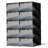 Mexia Stackable Magnetic Shoe Box Sneaker Storage Organizer With LED Light(Set Of 6)-1383176051