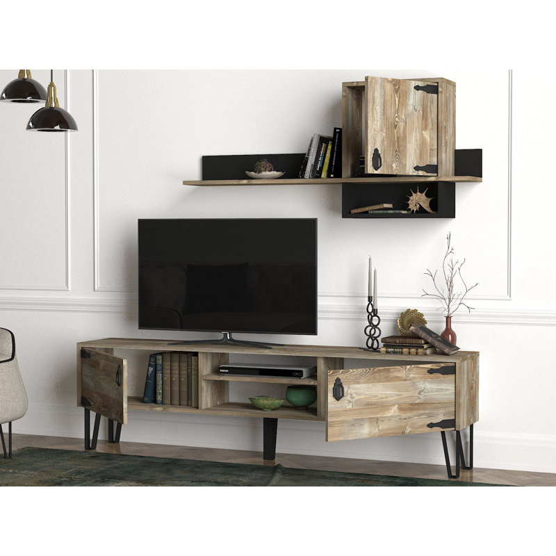 Biu Unfinished Entertainment Centre for TVs up to 55" with Fireplace Included
