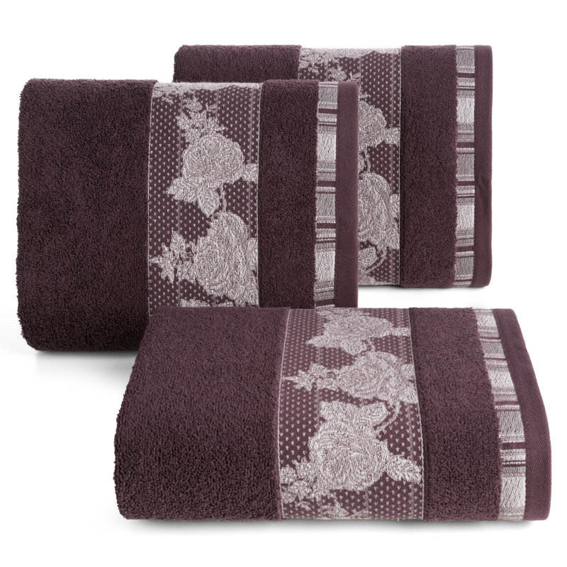 Kodyn Midweight Jacquard Hand Towel, Dark Violet