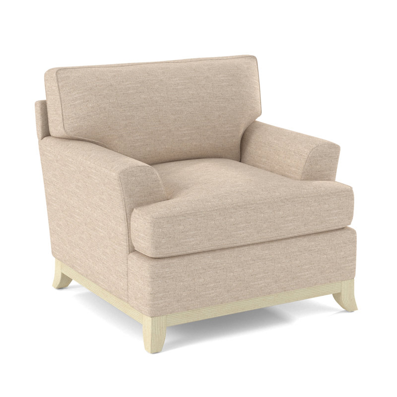 Oaks Way Armchair, Bisque, White Performance Fabric; 0851-94