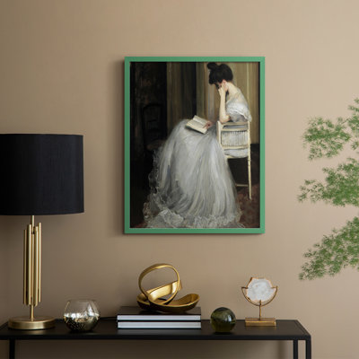 «Vintage Portrait Print», reproduction encadrée LVII - bois massif
