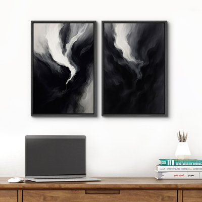 2 pièces, reproduction d'art sur toile encadrée pour une décoration moderne