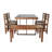 6-Piece Wooden Dining Table Set with 4 Chairs and 1 bench-1828327045