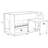 Laureole Twin Loft Bed with Build-In Desk with Built-In Ladder and with Built-In Stairs