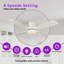 Ventilateur de plafond 54 po avec pales en ABS de style moderne avec lumières et télécommande-763484584