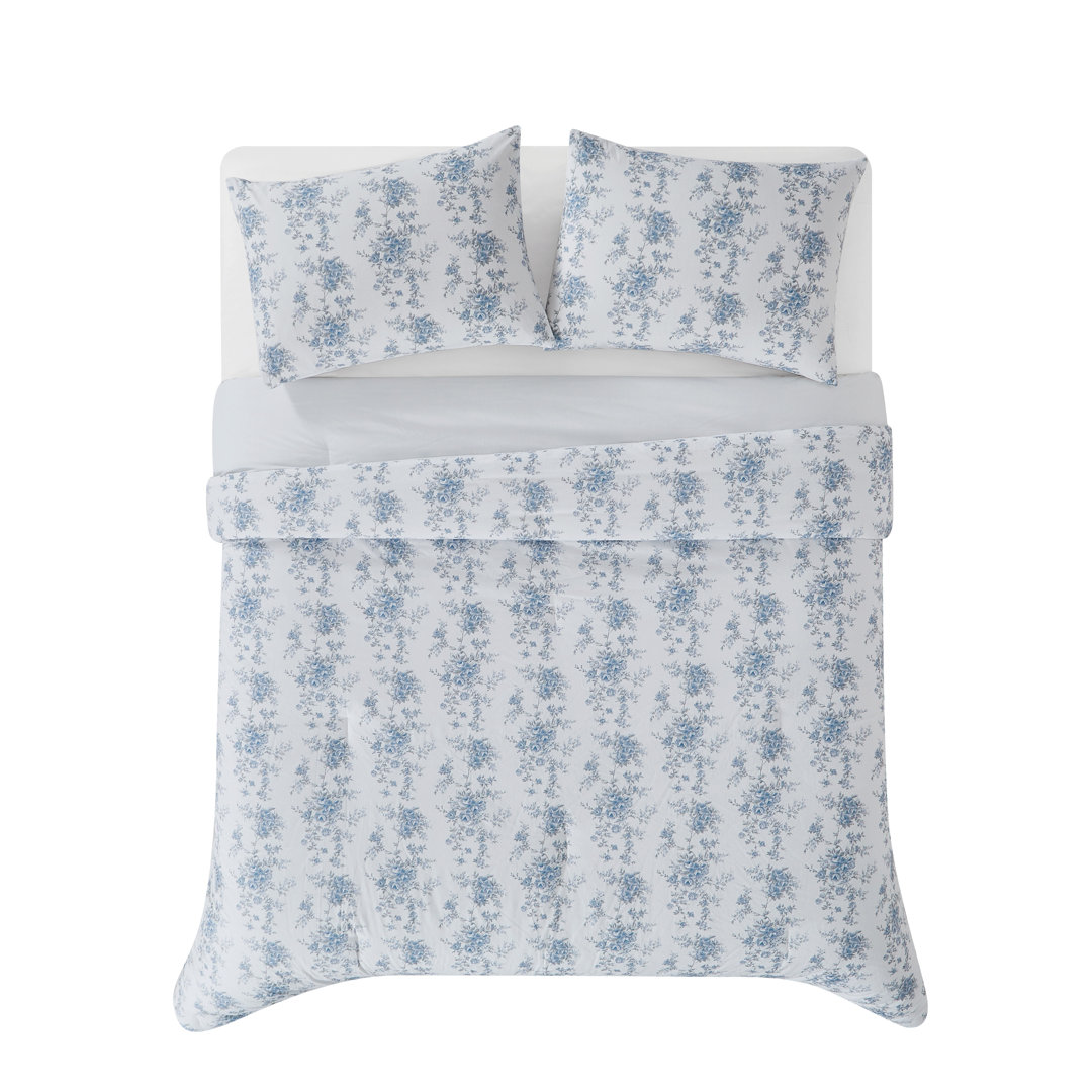  Blue/White Standard Cotton Comforter Set The Farmhouse by Rachel Ashwell 