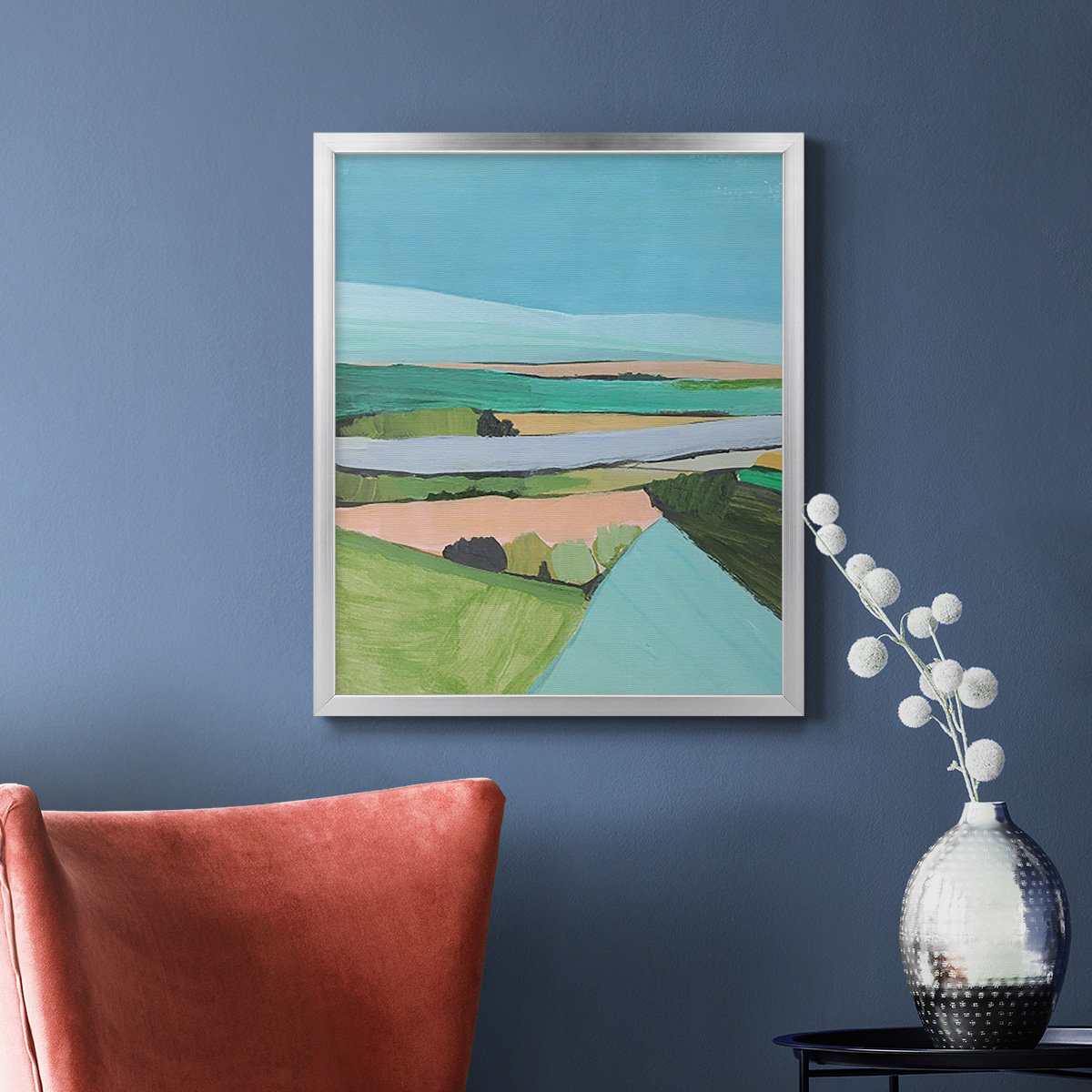 Winston Porter Bright Colored Countryside I Premium Framed Canvas ...