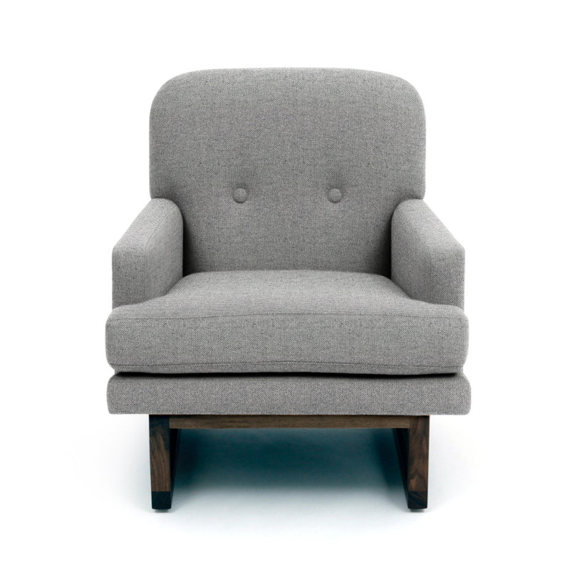 Melinda Tufted Armchair, Heather Gray
