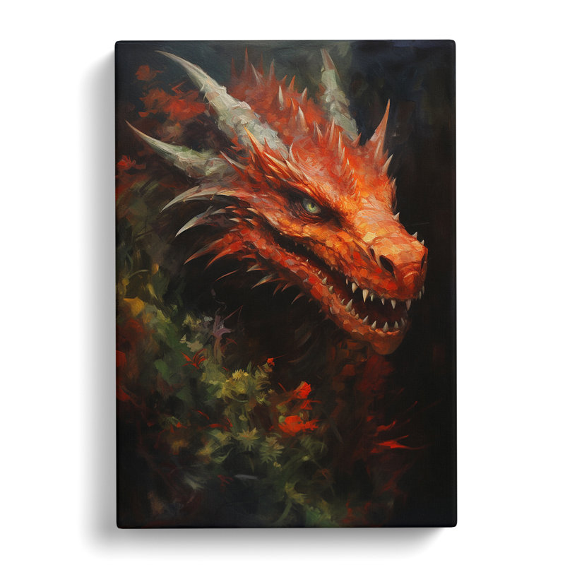 Dragon Expressionism - Print on Canvas, 60cm H x 40cm W x 3cm D