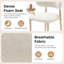 Ensemble de chaises de salle à manger en tissu robuste de 2/4/6, chaises d'appoint rembourrées avec cadre en métal, chaises d'appoint durables et multi-styles pour la salle à manger de cuisine-129389667-129389666-129389661