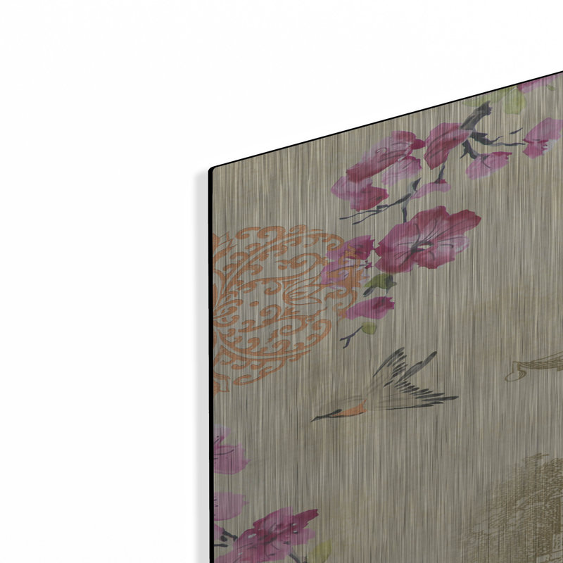 «Jp2327 Cherry Blossoms» par Jean Plout, art mural en métal, H 36 po x l 24 po