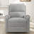 Manual Recliner Massage Recliner Chair Nursery Recliner Chair Swivel Rocker Recliner Sofa with a Side Storage Pocket for Living Room, Bedroom and Nursery, Grey-644519496