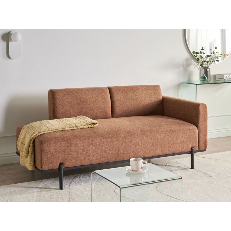 Upholstered Chaise Lounge, Brown