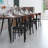 Everlei Commercial Grade Dining Chairs with 500 LB. Capacity Steel Frame Solid Wood Seat-587239650-539911016-539911019