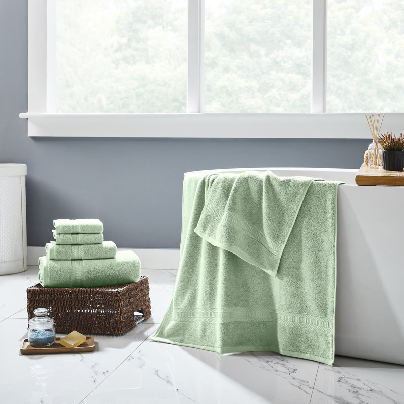 Modern Threads 6-Piece Rayon from  Towel Set - Ultra Soft & Absorbent, Seafoam