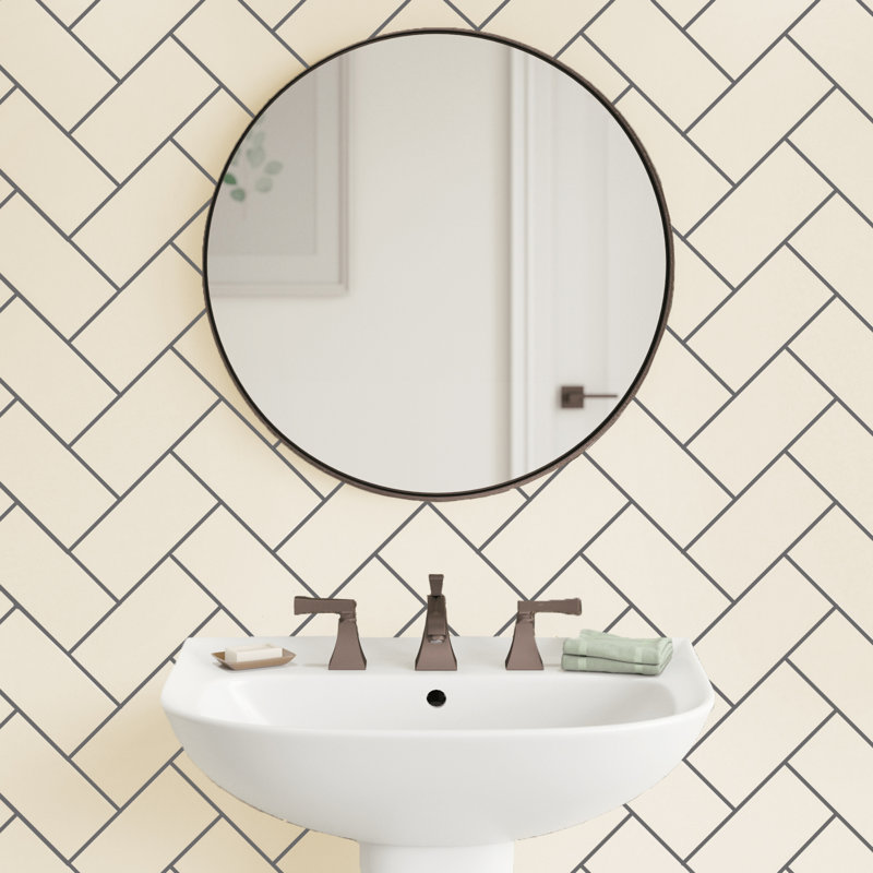 Color Beat Satin 4" W x 8" L Ceramic Subway Tile, Cotton