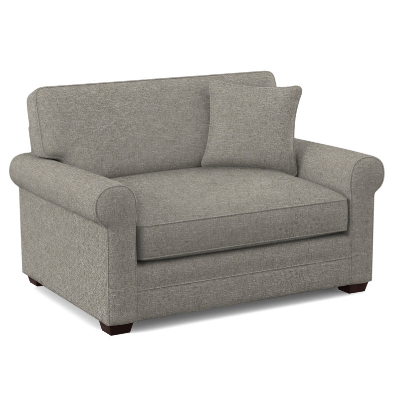 Canapé-lit simple de 57 po Bedford, Finition blanc givré, Gris de base; 0317-83, Matelas Air Dream