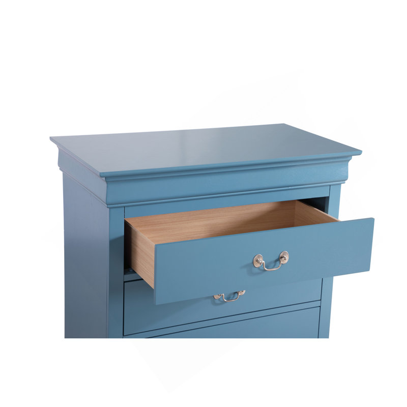 Commode Louis Phillipe G3180-CH, bleu sarcelle, Sarcelle