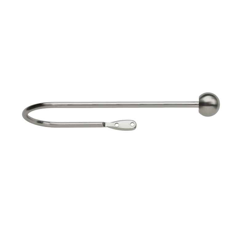 Curtain Holdback, 0.33cm H x 14cm W x 10.70cm D, Stainless Steel