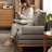 78.74"Light Gray Solid Oak Three-Proof Tech Fabric Pull Out 2-Seater Convertible Sofa Bed