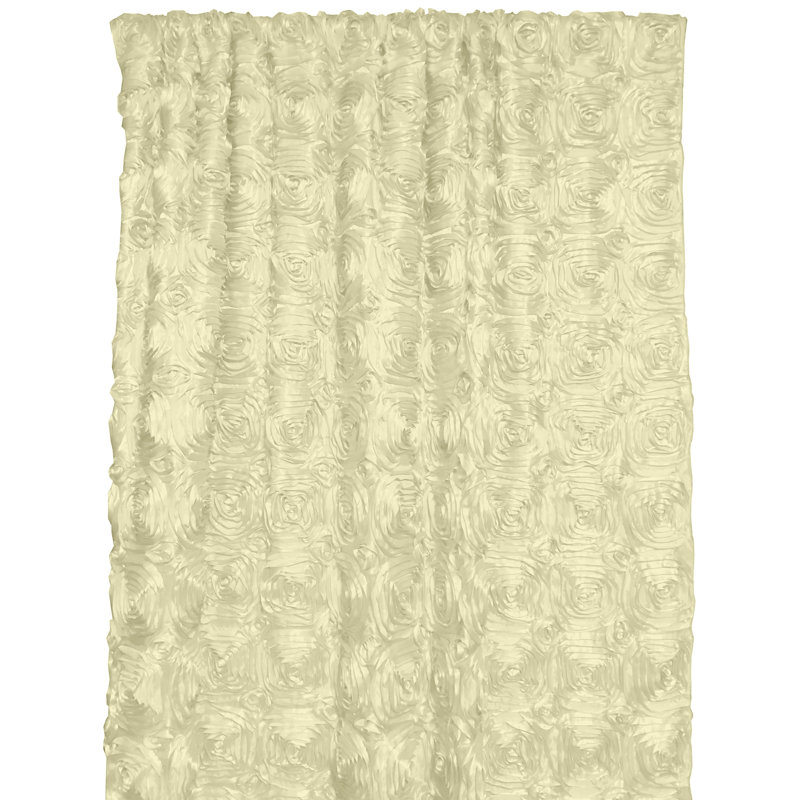 Rideau obscurcissant en polyester Pekanbaru, L 54 po x L 72 po, Ivoire