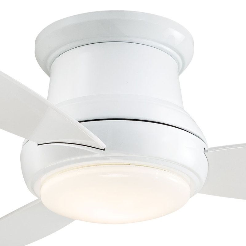 44" Concept II 3 - Blade LED Propeller Ceiling Fan with Remote Control and Light Kit Included, White, LED
