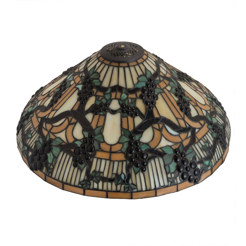 Jeweled Grape 9'' H Glass Empire Lamp Shade